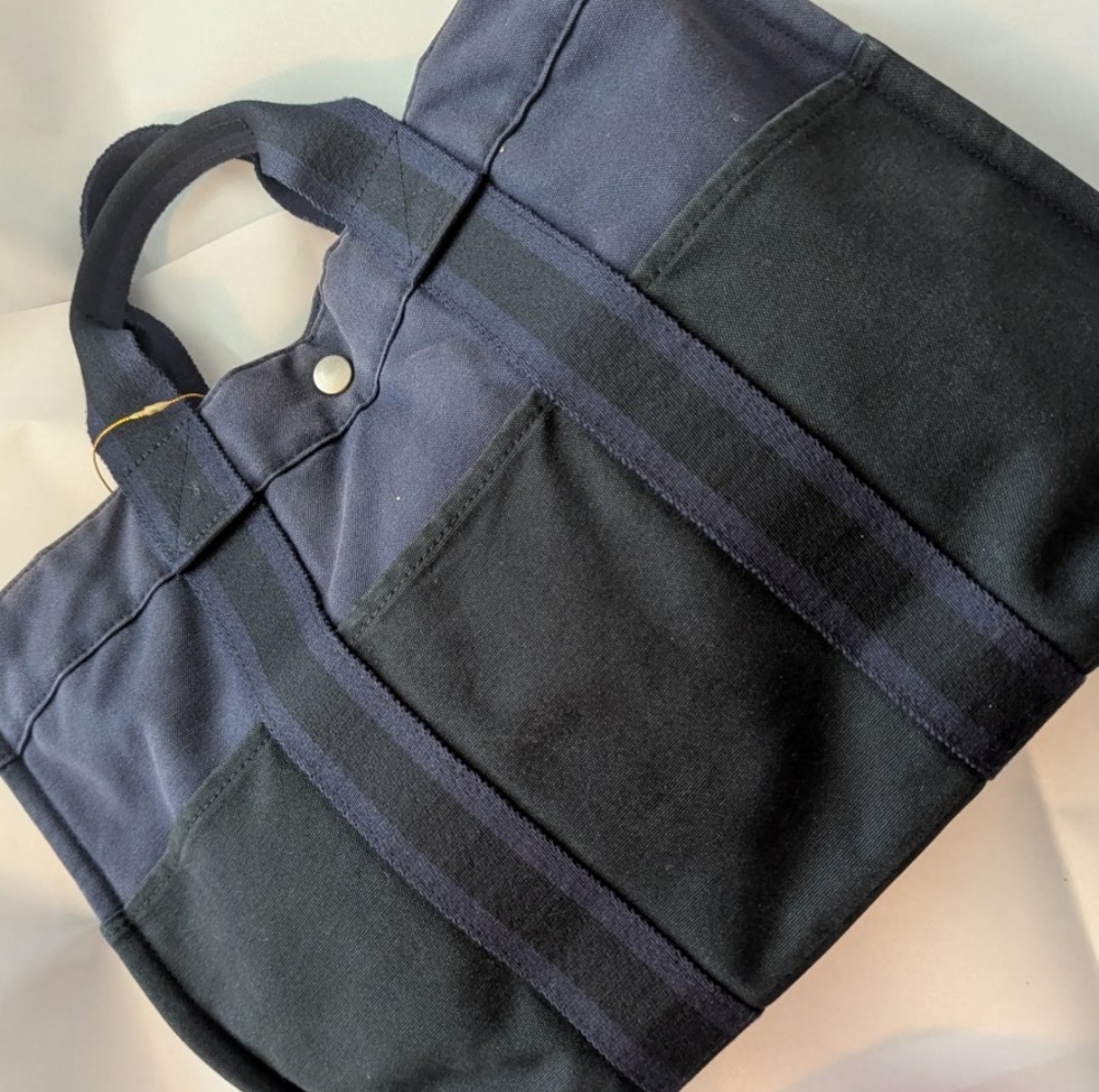 Hermes Black and Navy Men's Briefcase